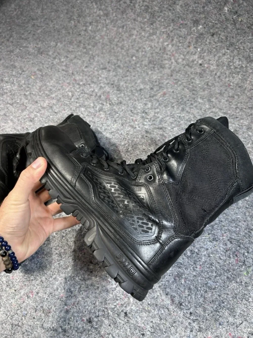 5.11 Tactical EVO 8” Waterproof Side Zip Boots Black Mens Size 12 Style 12310